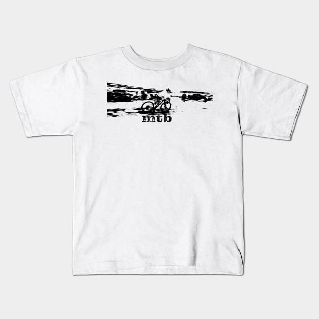 mtb Kids T-Shirt by rickylabellevie